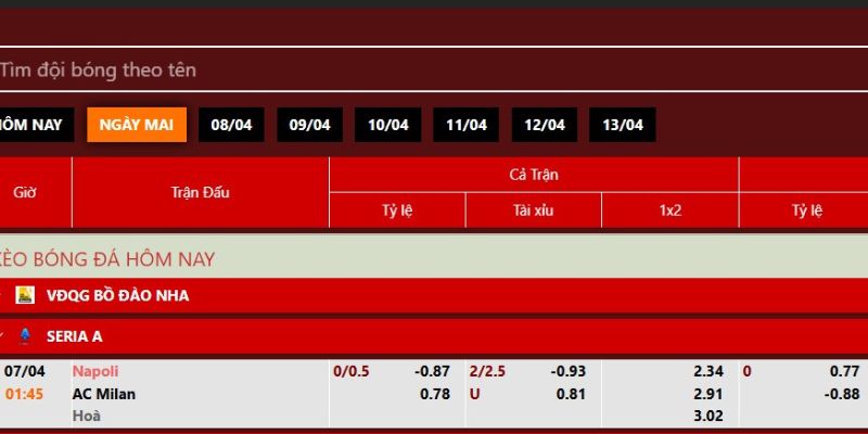 Nhận Định Napoli Vs AC Milan Lúc 01H45 07/04 Cùng Keonhacai 4 Cùng Keonhacai nhận định kèo cược trước trận đấu